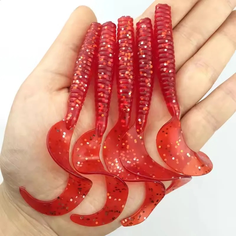 5pcs/Lot Worm Curly Soft Bait  - Fishing Lure Swimbait recension och pris