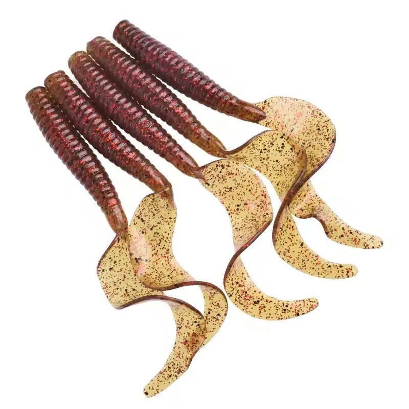 5pcs/Lot Worm Curly Soft Bait  - Fishing Lure Swimbait recension och pris