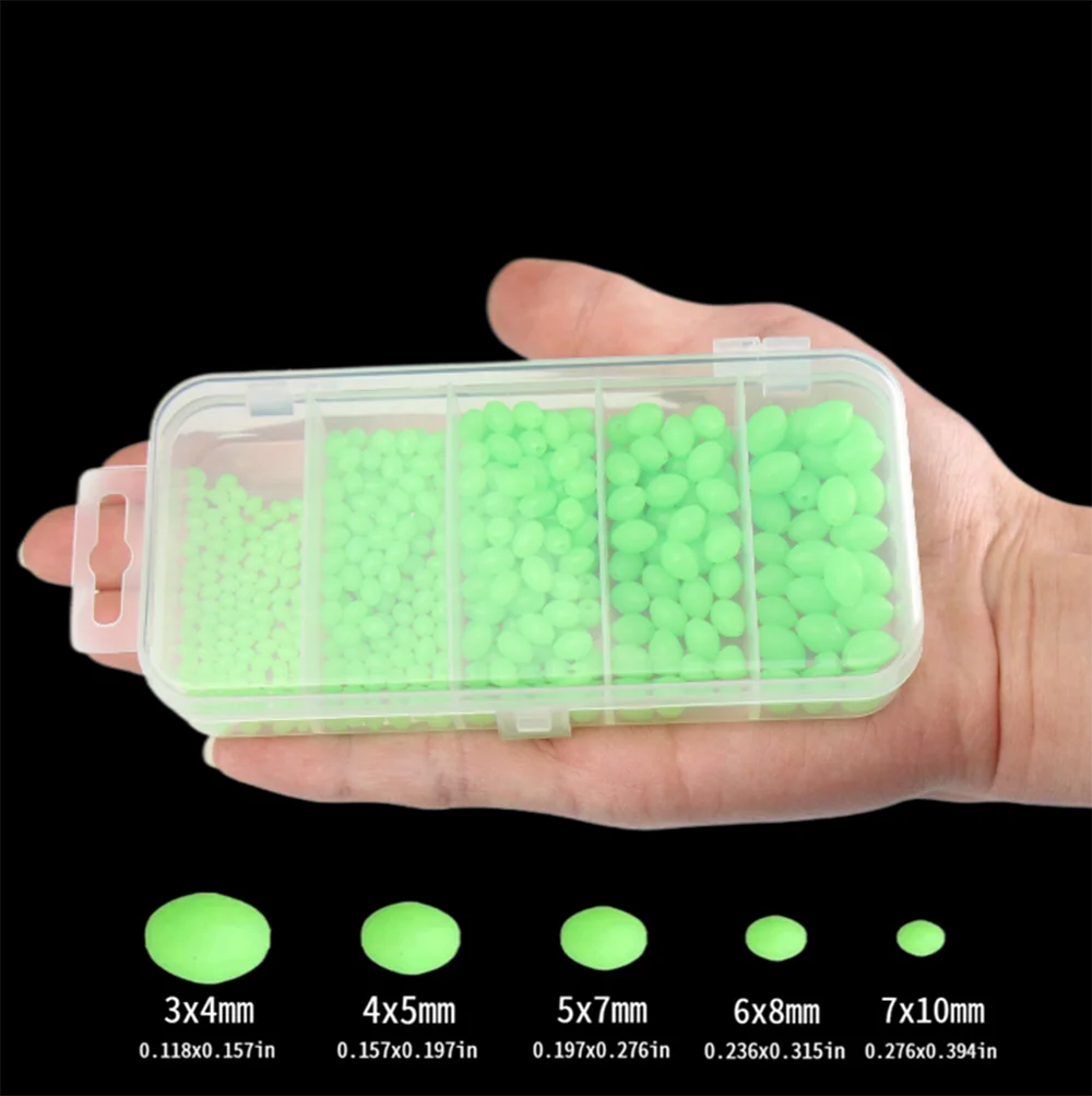 B 375Pcs/Set Night Luminous Fi - Fishing Lure Soft Plastic recension och pris