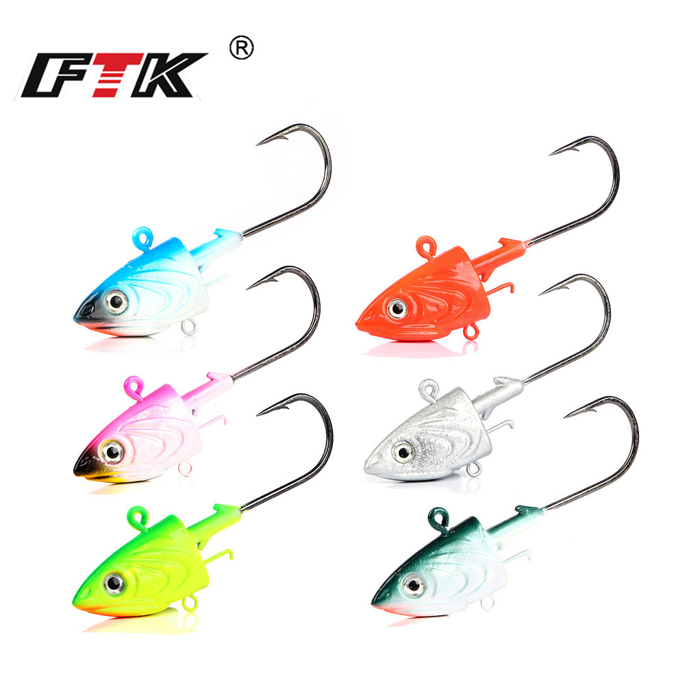 FTK 2PCS Jig Head Fishing Hook - Fishing Lure Soft Plastic recension och pris